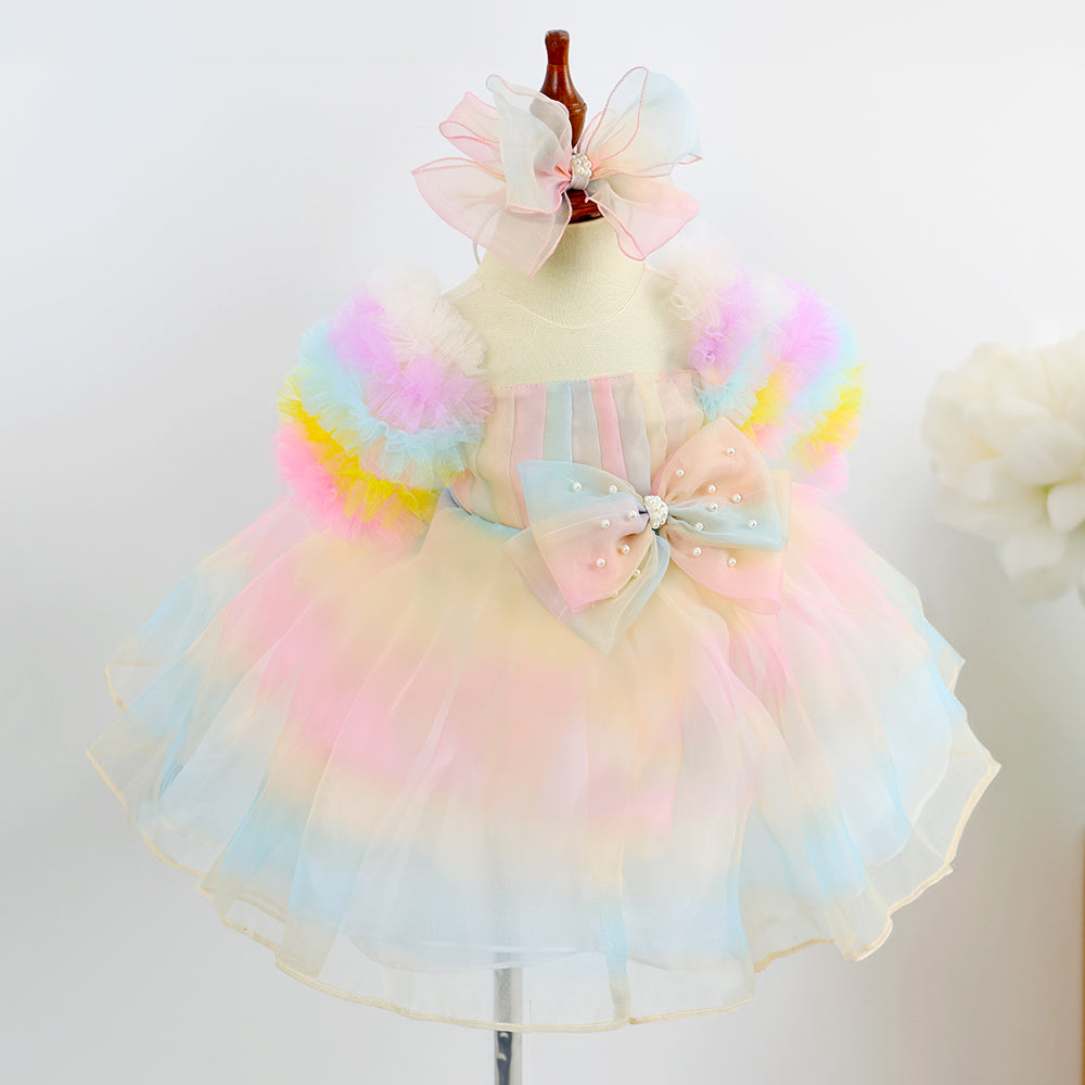 Dress Colorful Tulle Skirt Costume - Rainbow Princess Tutu Dress