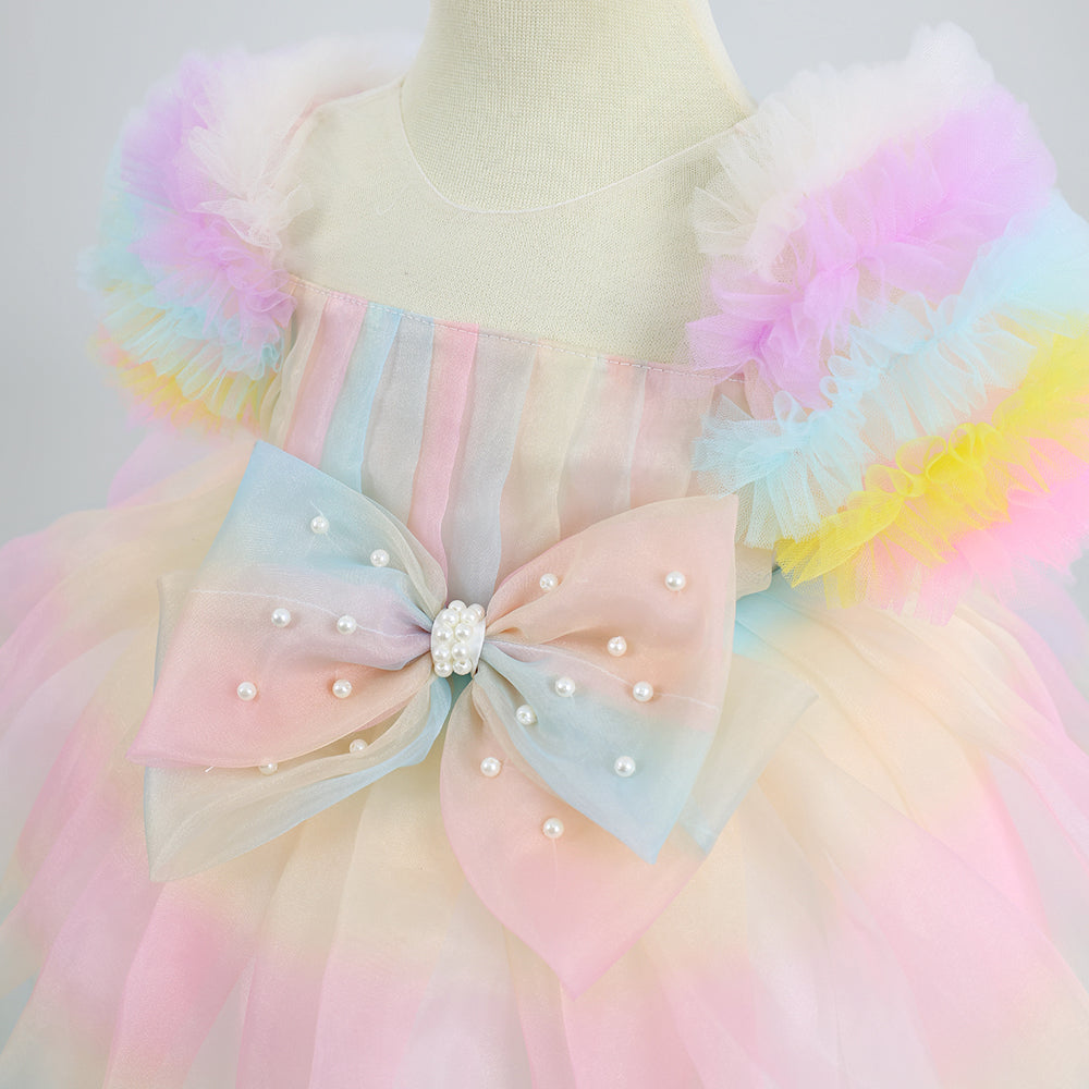 Dress Colorful Tulle Skirt Costume - Rainbow Princess Tutu Dress