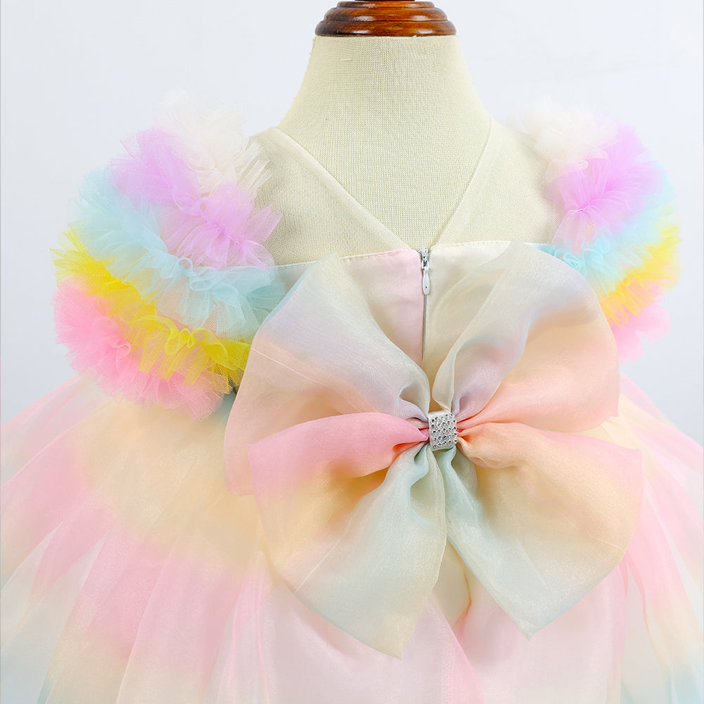 Dress Colorful Tulle Skirt Costume - Rainbow Princess Tutu Dress